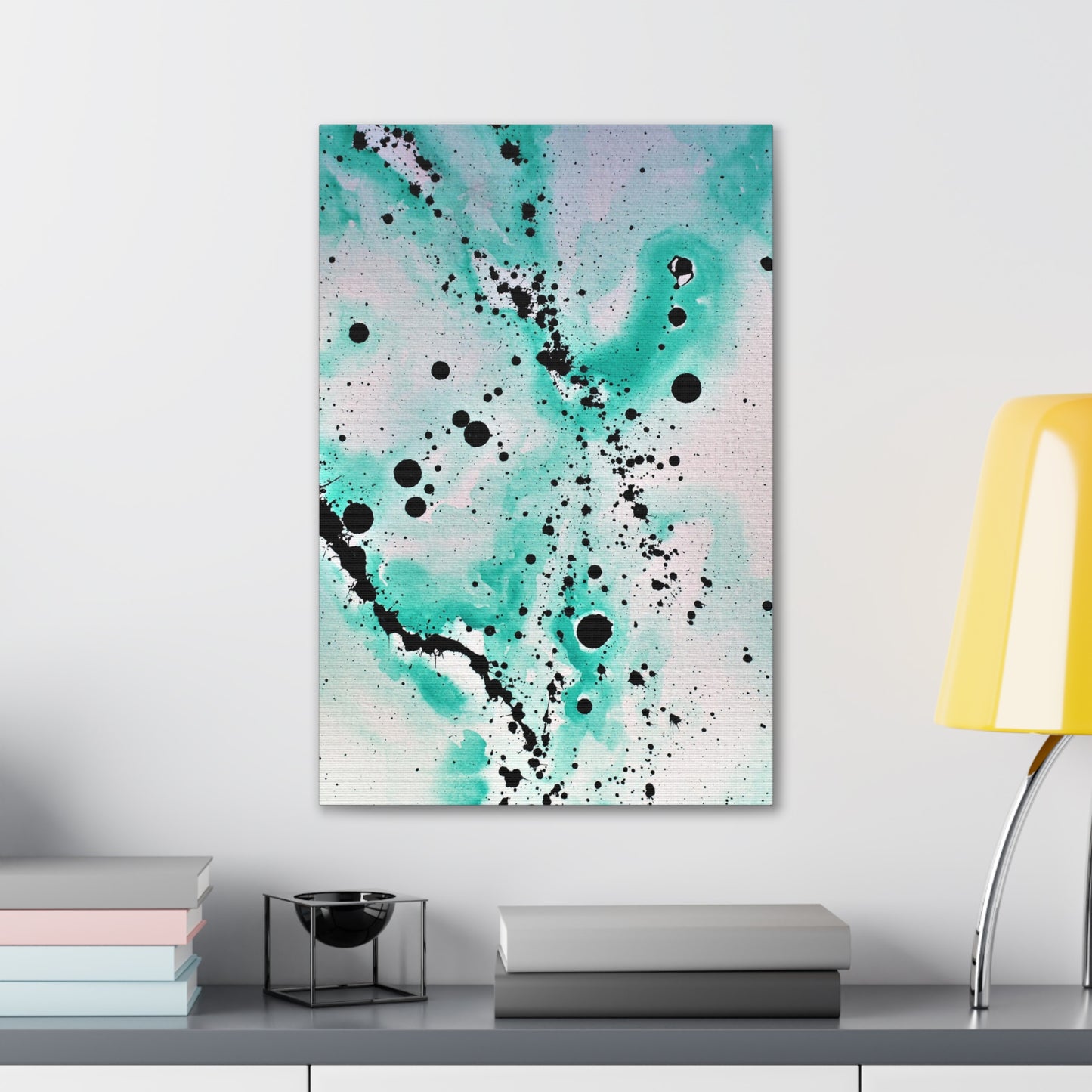 Teal Burst Canvas Gallery Wraps