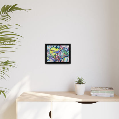 Alien Abstract Colorful Framed Canvas Art - Kia Day Design