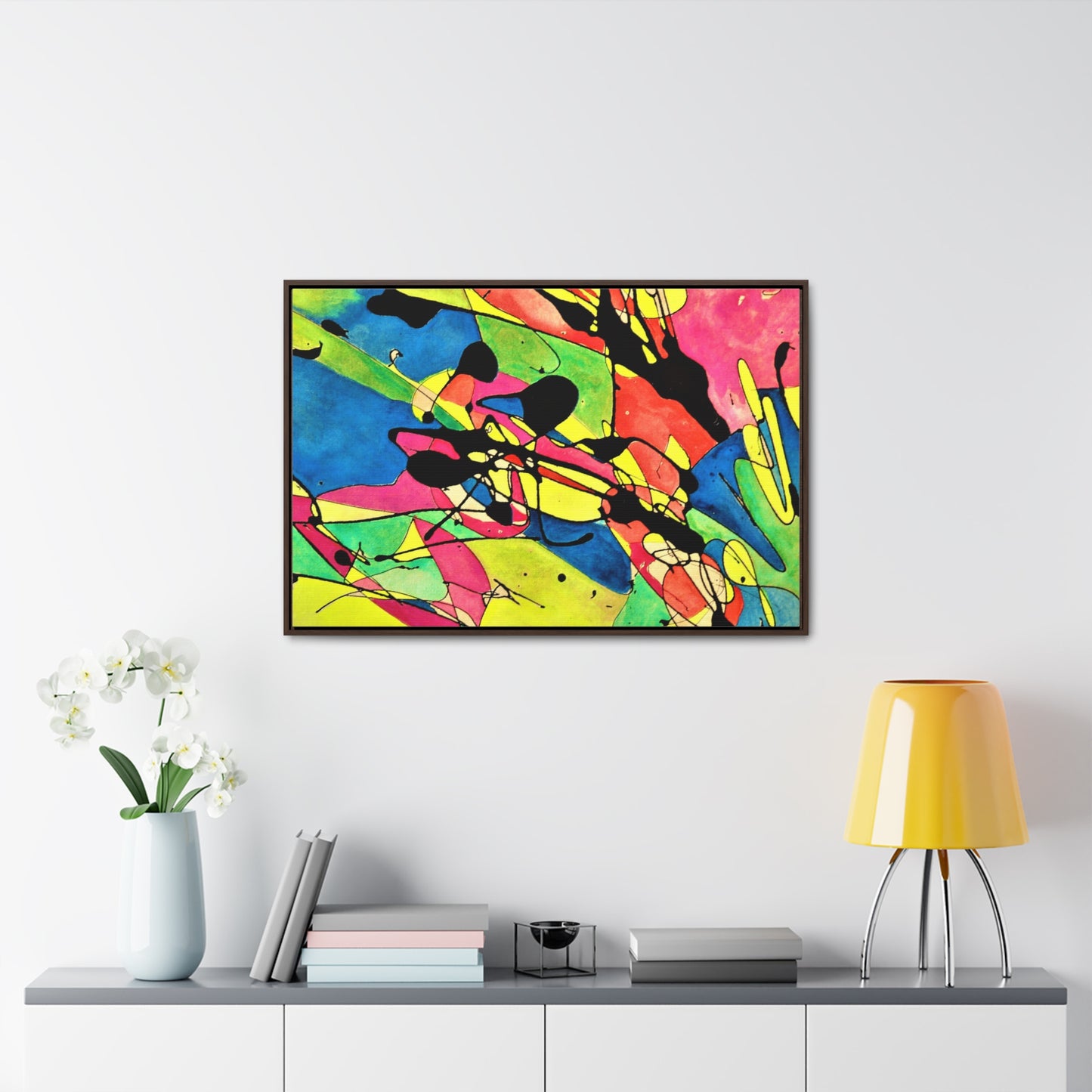 Exploding Earth Gallery Canvas Wraps, Horizontal Frame