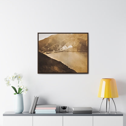 Morris Dam Lake Gallery Canvas Wraps Horizontal Frame 30″ x 24″ Walnut 1.25"