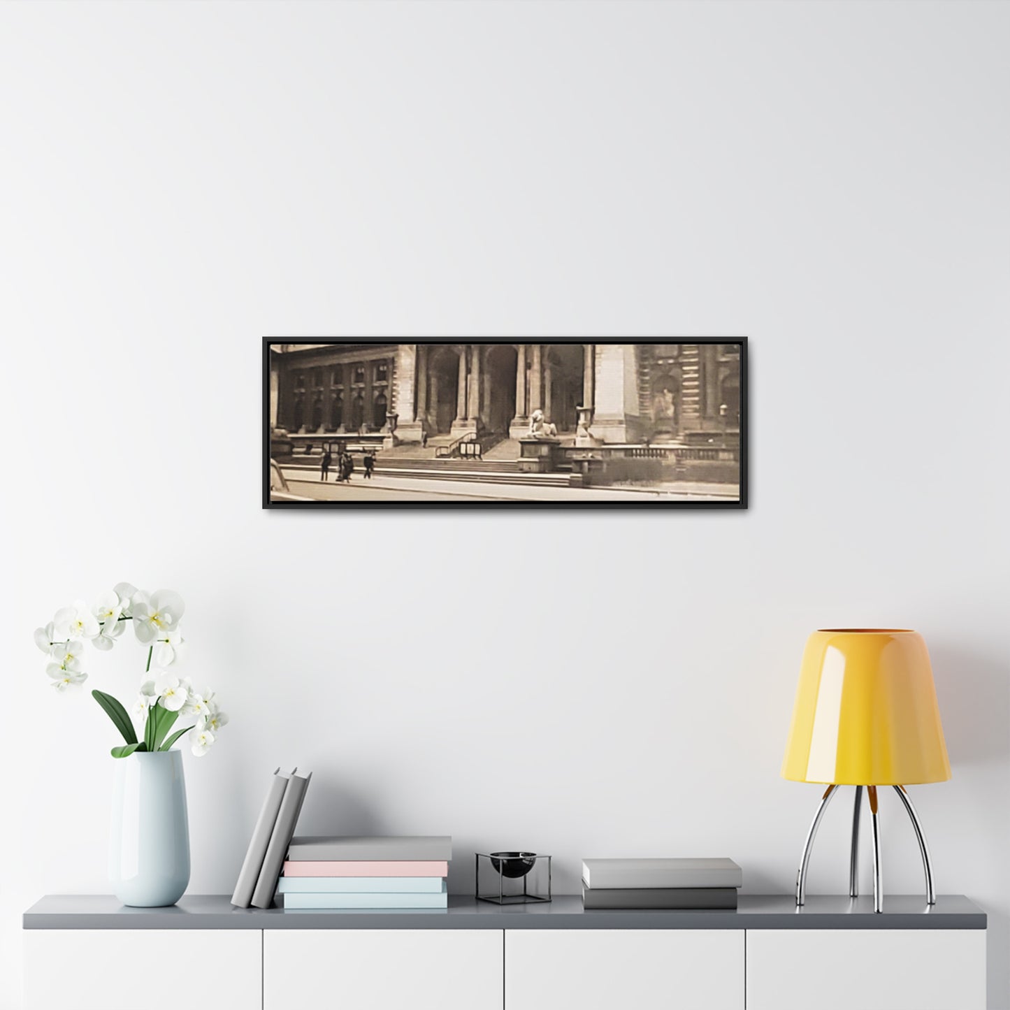 New York Public Library Gallery Canvas Wraps, Horizontal Frame