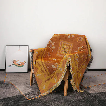 Bohemian Sofa Blanket - Premium Cotton Throw (In Stock) Kia Day Design