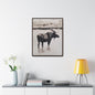 Yellowstone Bull Moose Gallery Canvas Wraps Vertical Frame 24″ x 30″ Premium Gallery Wraps (1.25″) Walnut