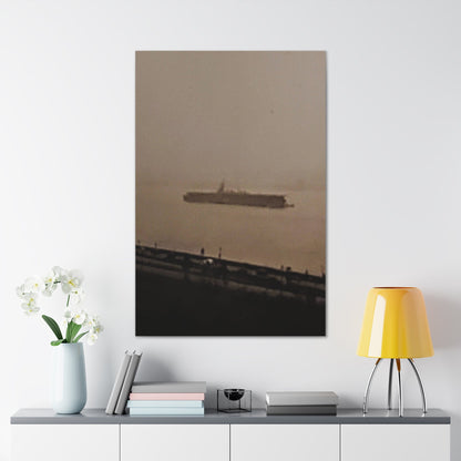 Navy Day New York Hudson River October 27th 1945 War Ships Canvas Gallery Wraps 32″ x 48″ 1.25"