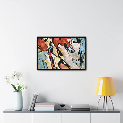 Blue Falls Gallery Canvas Wraps, Horizontal Frame 30″ x 20″ Black 1.25"