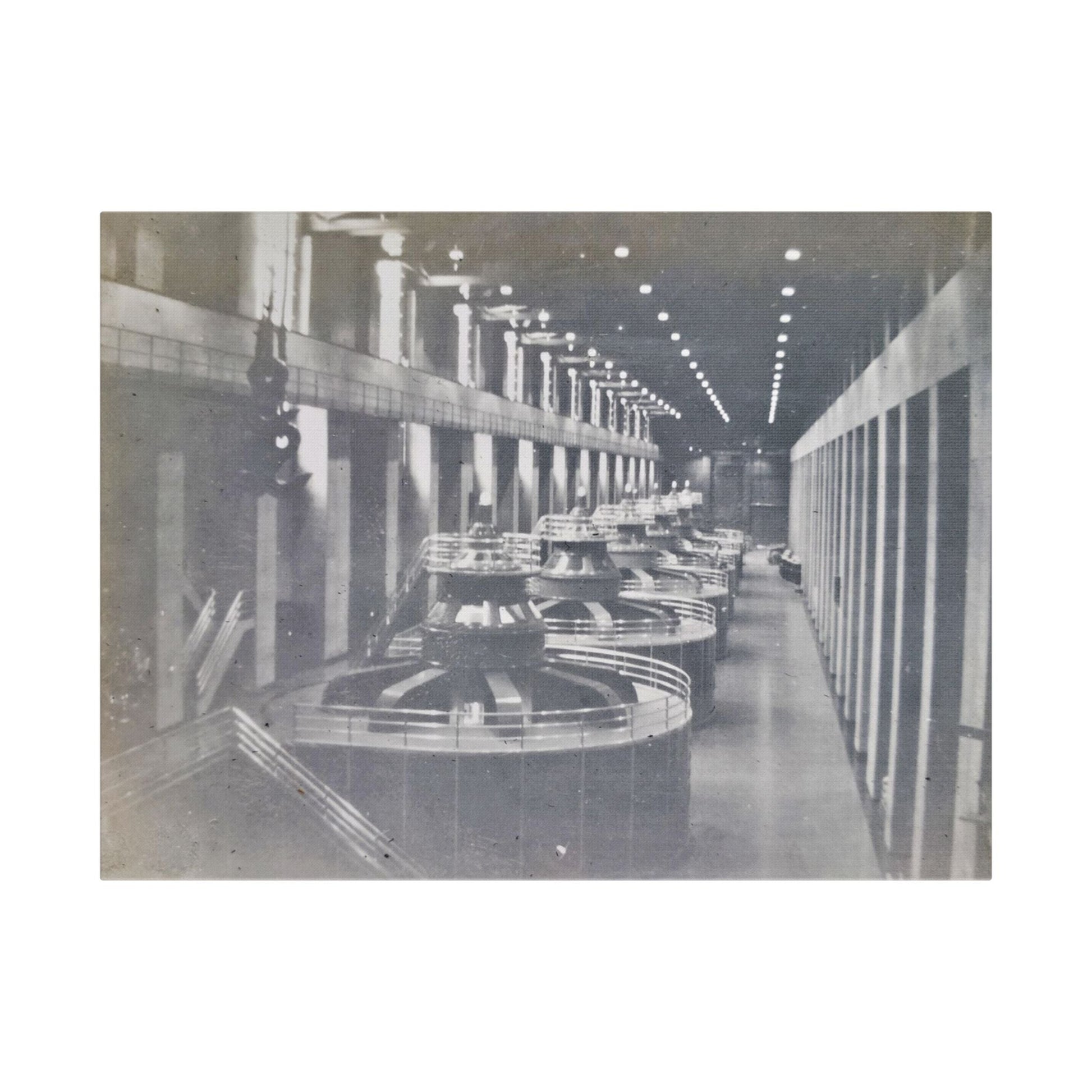 Boulder Dam Powerhouse Satin Canvas Stretched