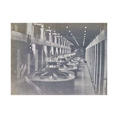 Boulder Dam Powerhouse Satin Canvas Stretched