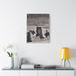Yellowstone Grizzly Bears Satin Canvas Stretched 24" x 30" (Vertical) 1.5"
