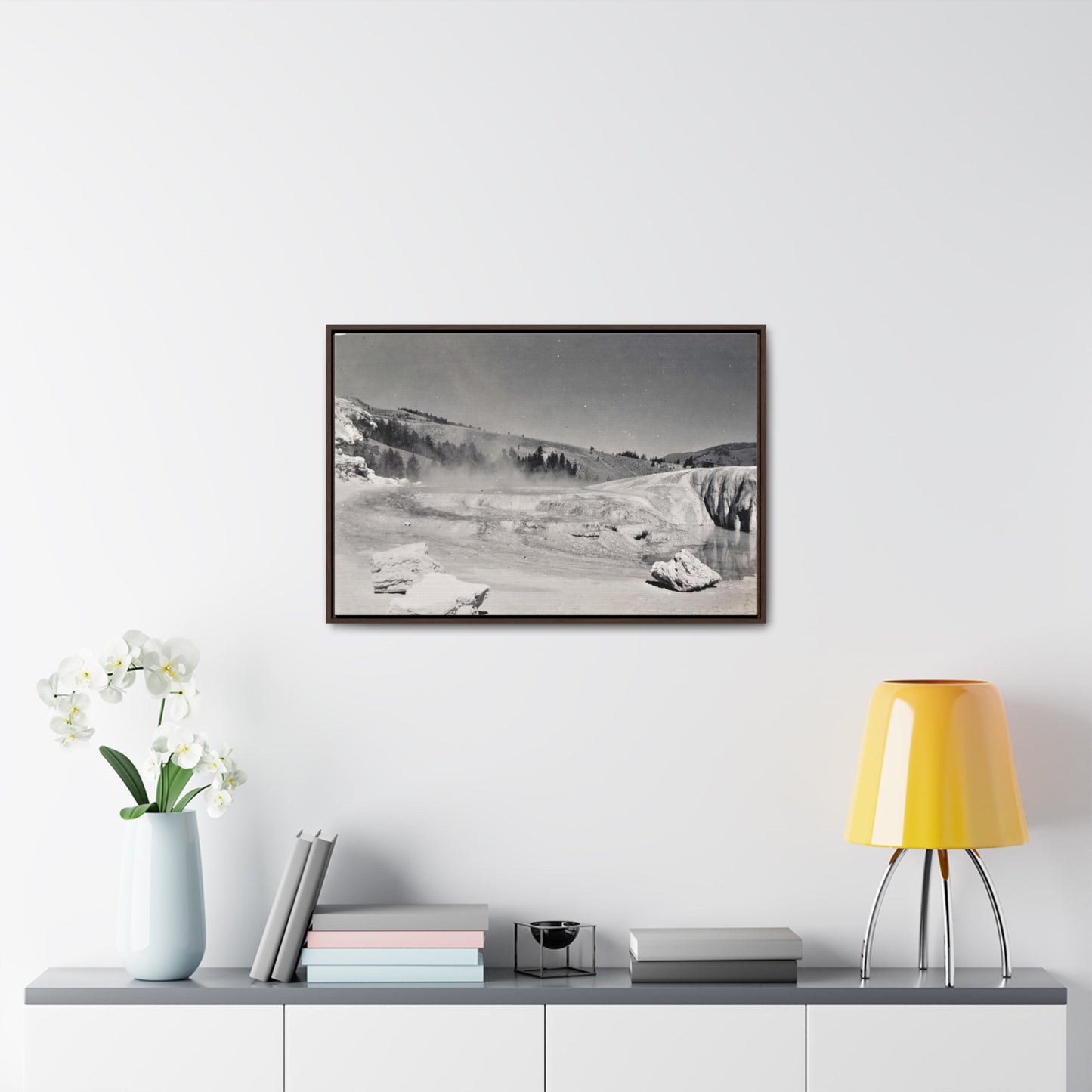 Mammoth Hot Springs Gallery Canvas Wraps, Horizontal Frame