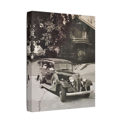Classic Car Satin Canvas Stretched
