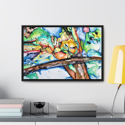 Owl In Flight Gallery Canvas Wraps, Horizontal Frame