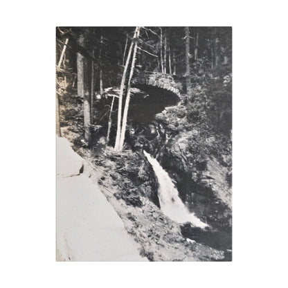 Narada Falls Yellowstone Satin Canvas Stretched 12″ x 16″ (Vertical) 1.5"