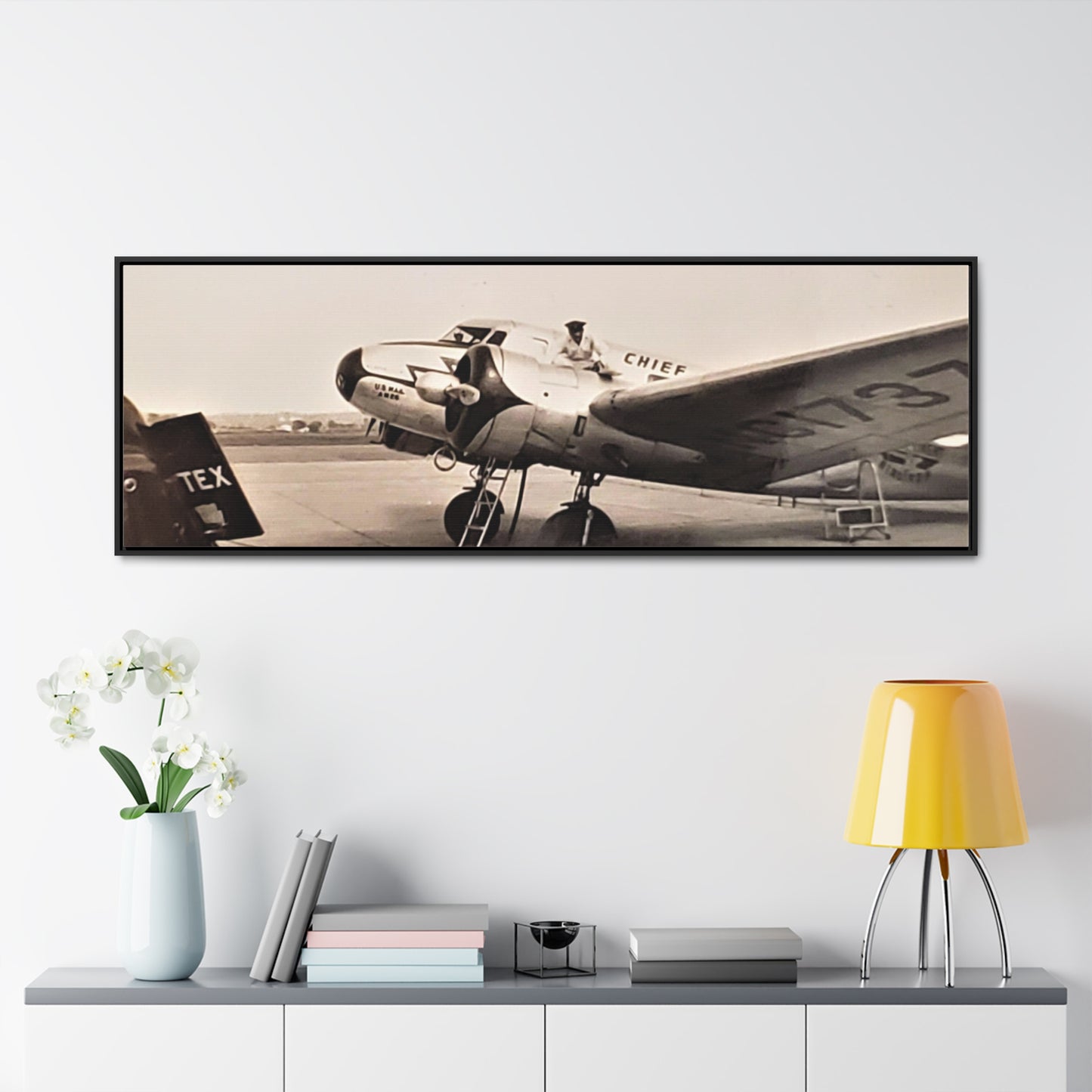 Refueling Mid-Contintent Chief Line 1939 Gallery Canvas Wraps, Horizontal Frame