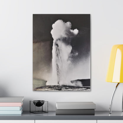 Old Faithful Geyser Yellowstone Canvas Gallery Wraps 18″ x 24″ 1.25"