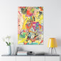 Colorful Abstract Canvas Gallery Wraps 32″ x 48″ 1.25"