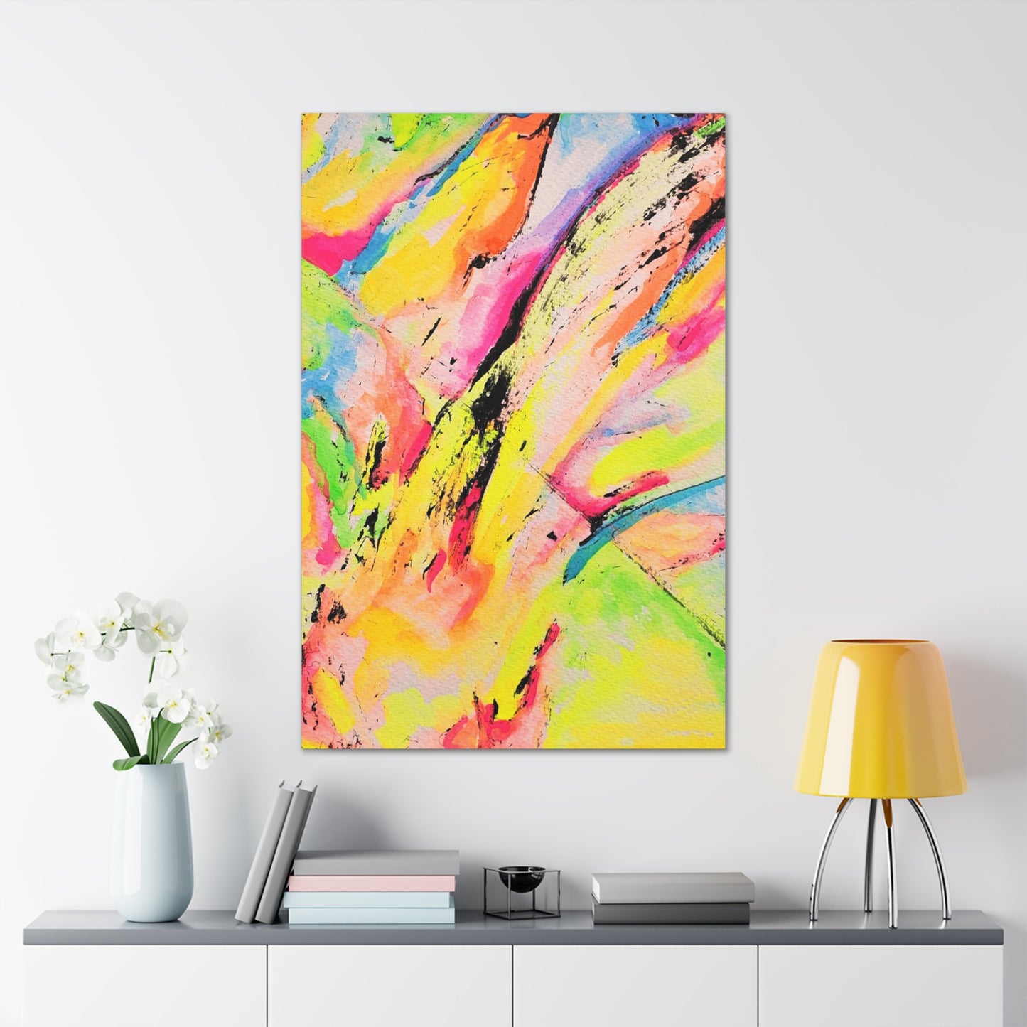 Neon Fire Canvas Gallery Wraps