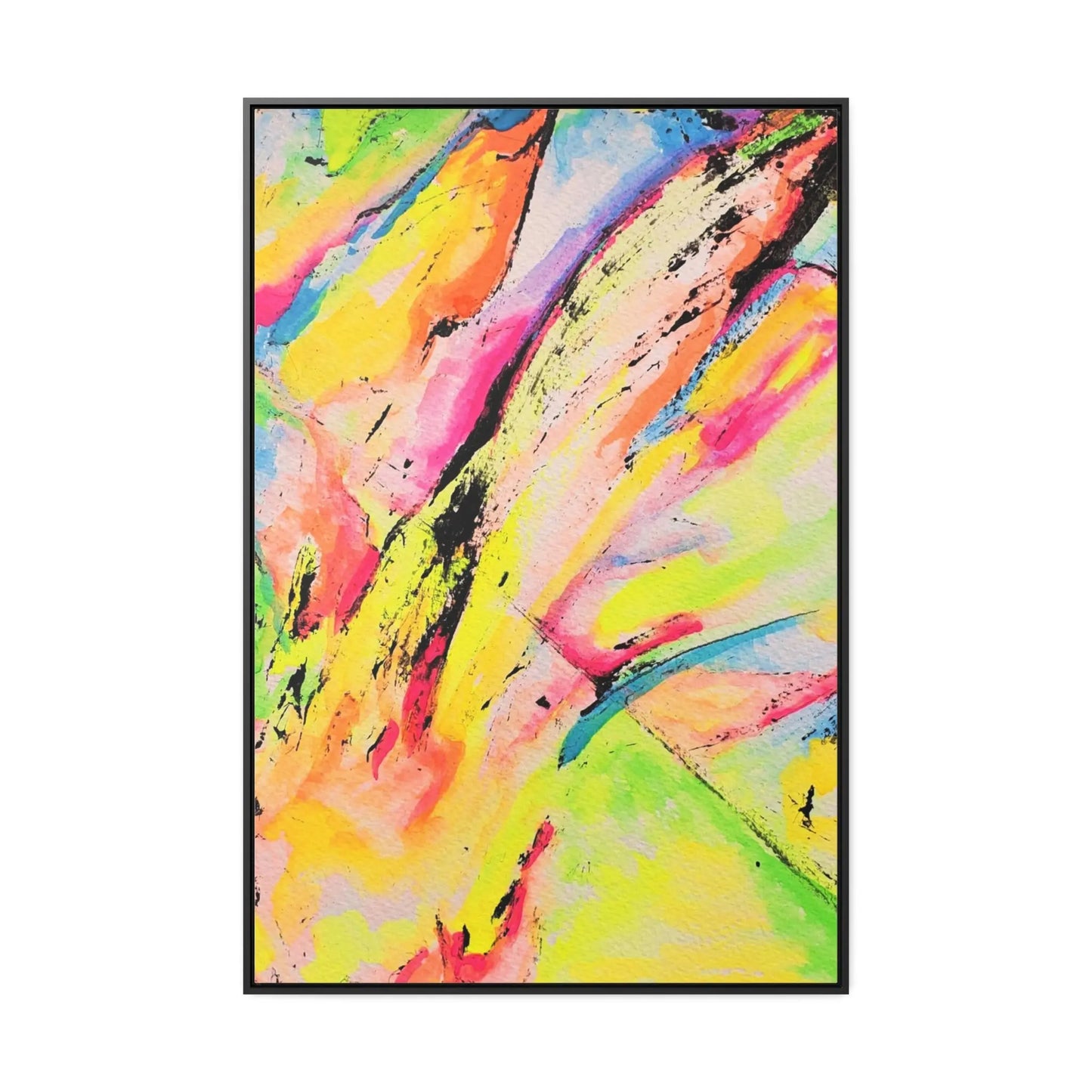 Neon Fire Gallery Canvas Wraps, Vertical Frame 32″ x 48″ Premium Gallery Wraps (1.25″)