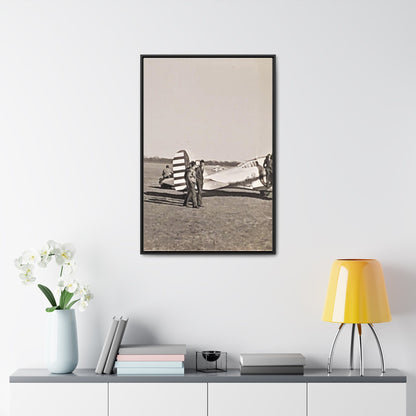 Army Pursuit Plane Ames Airport 1939 Gallery Canvas Wraps Vertical Frame 24″ x 36″ Premium Gallery Wraps (1.25″) Black