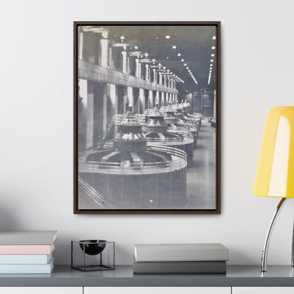 Boulder Dam Powerhouse Gallery Canvas Wraps Vertical Frame 18″ x 24″ 1.25" Walnut