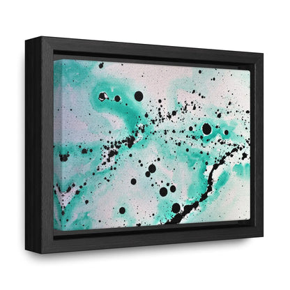 Teal Burst Gallery Canvas Wraps, Horizontal Frame