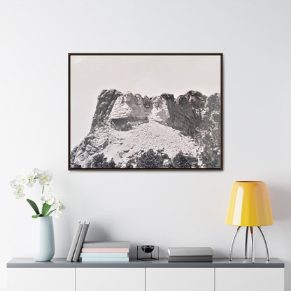 Black Hills Mount Rushmore Gallery Canvas Wraps Horizontal Frame 40″ x 30″ Walnut 1.25"