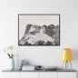 Black Hills Mount Rushmore Gallery Canvas Wraps Horizontal Frame 40″ x 30″ Walnut 1.25"