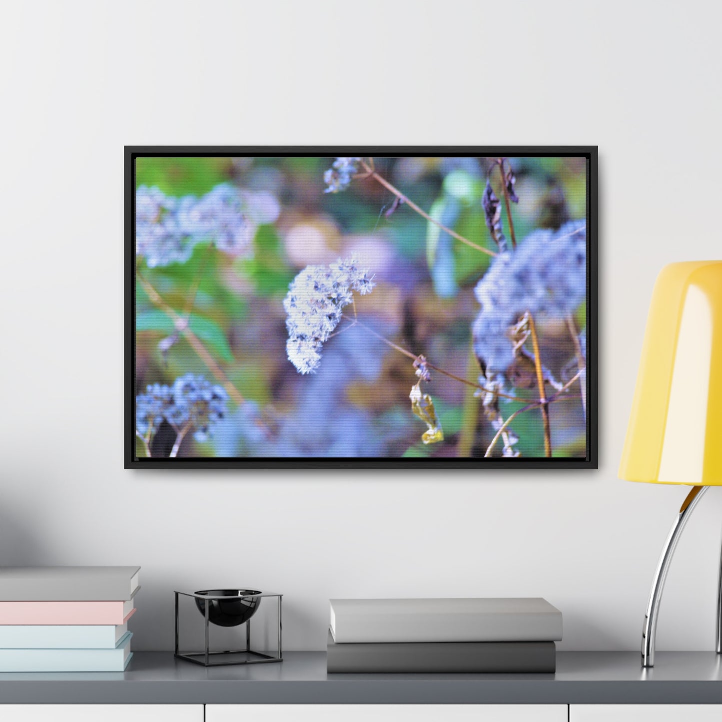 Macro Blue Gallery Canvas Wraps, Horizontal Frame