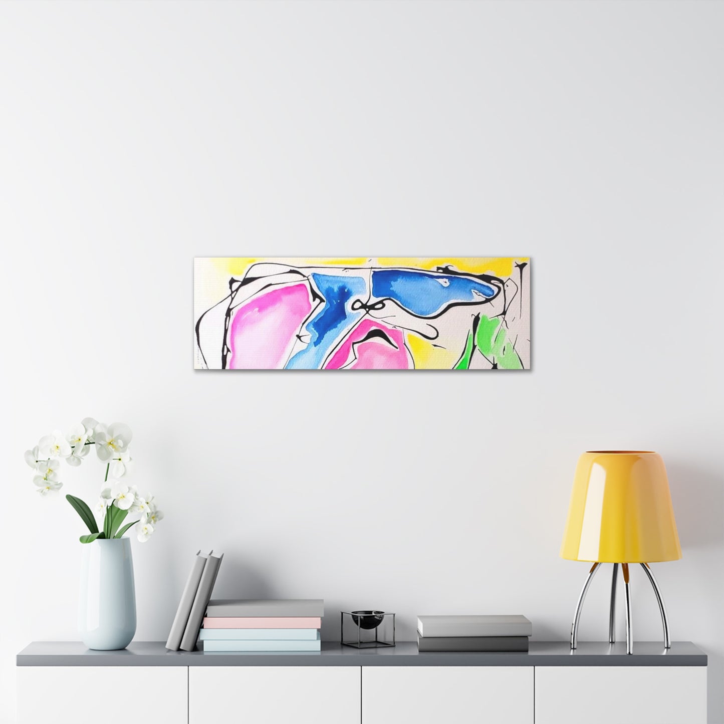 Pink Elephant Canvas Gallery Wraps 36″ x 12″ 1.25"