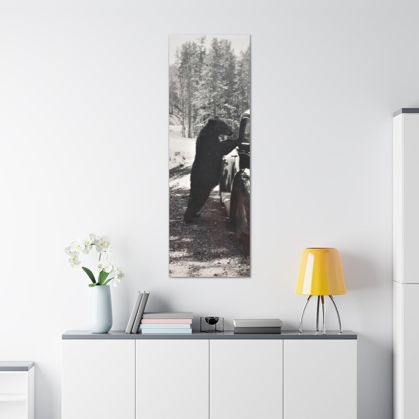 Yellowstone Bear Car Canvas Gallery Wraps 20″ x 60″ 1.25"