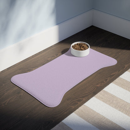 Blue Chalk Pet Feeding Mats Bone shape (30" × 18") White