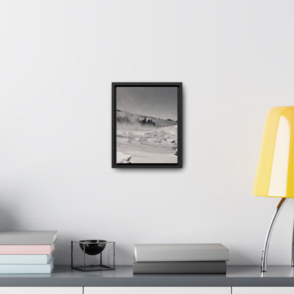 Mammoth Hot Springs Gallery Canvas Wraps Vertical Frame 8″ x 10″ Premium Gallery Wraps (1.25″) Black