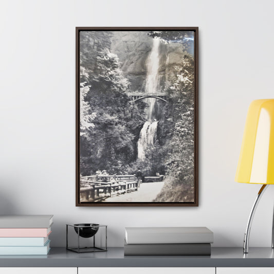 Multnomah Falls Oregon Gallery Canvas Wraps, Vertical Frame