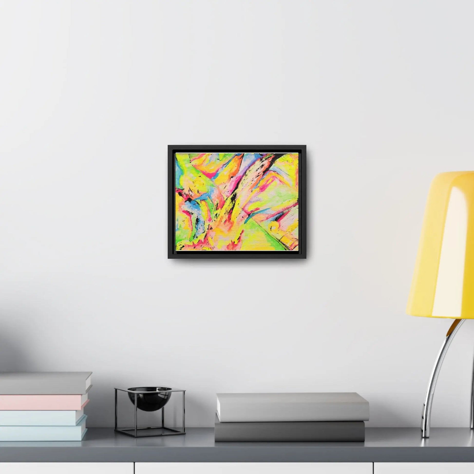 Neon Fire Gallery Canvas Wraps, Horizontal Frame