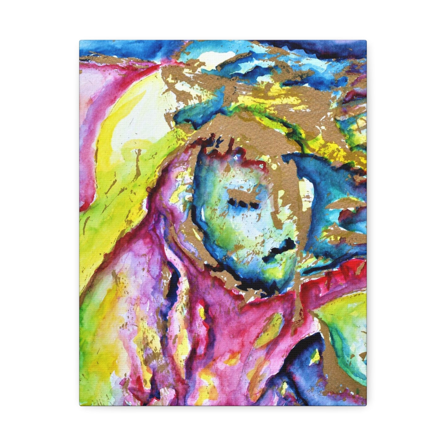 Mother's Face Stretched Canvas