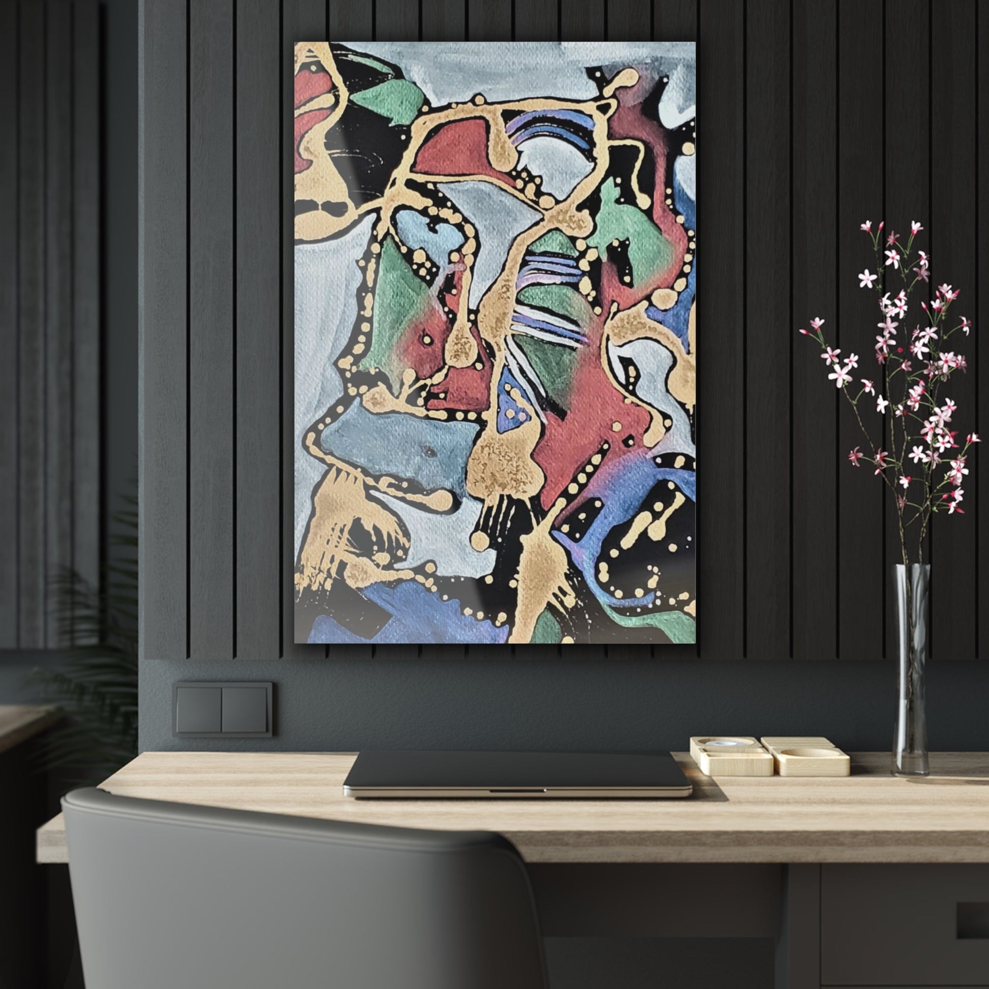 Angry Cat Acrylic Prints - 24" x 36" (Vertical) Glossy - Home Decor