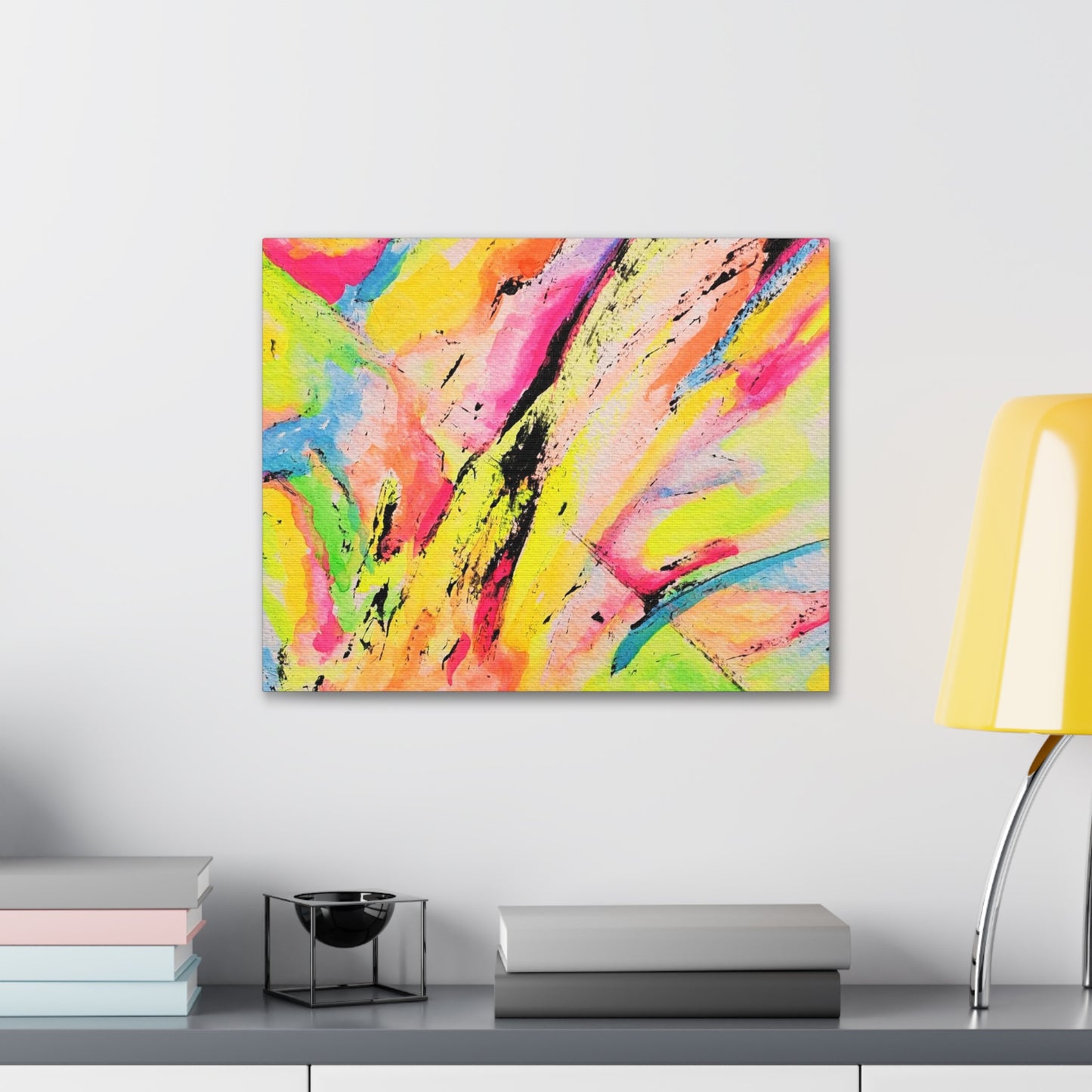 Neon Fire Canvas Gallery Wraps