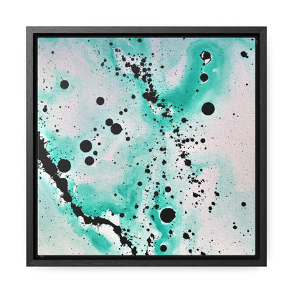 Teal Burst Gallery Canvas Wraps, Square Frame 12″ x 12″ Premium Gallery Wraps (1.25″)