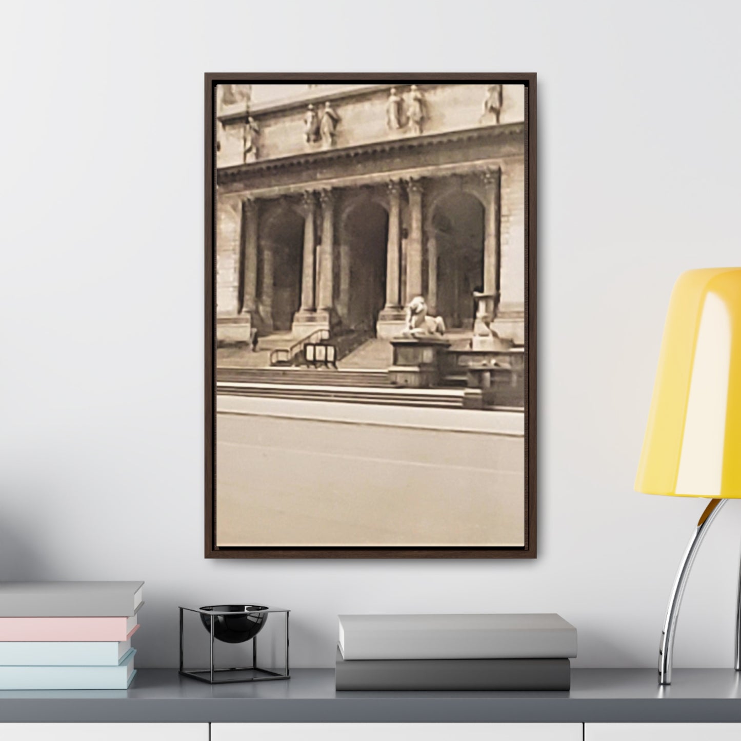 New York Public Library Gallery Canvas Wraps, Vertical Frame