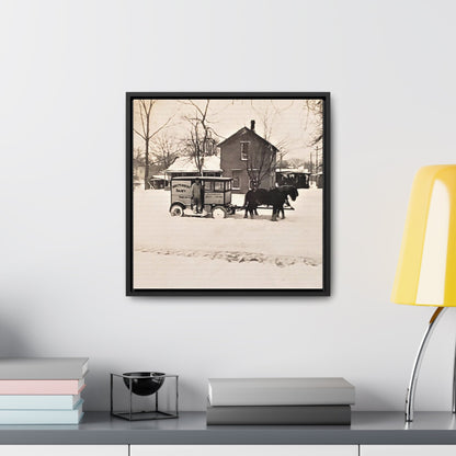 Milk Man Gallery Canvas Wraps Square Frame 16″ x 16″ Premium Gallery Wraps (1.25″) Black