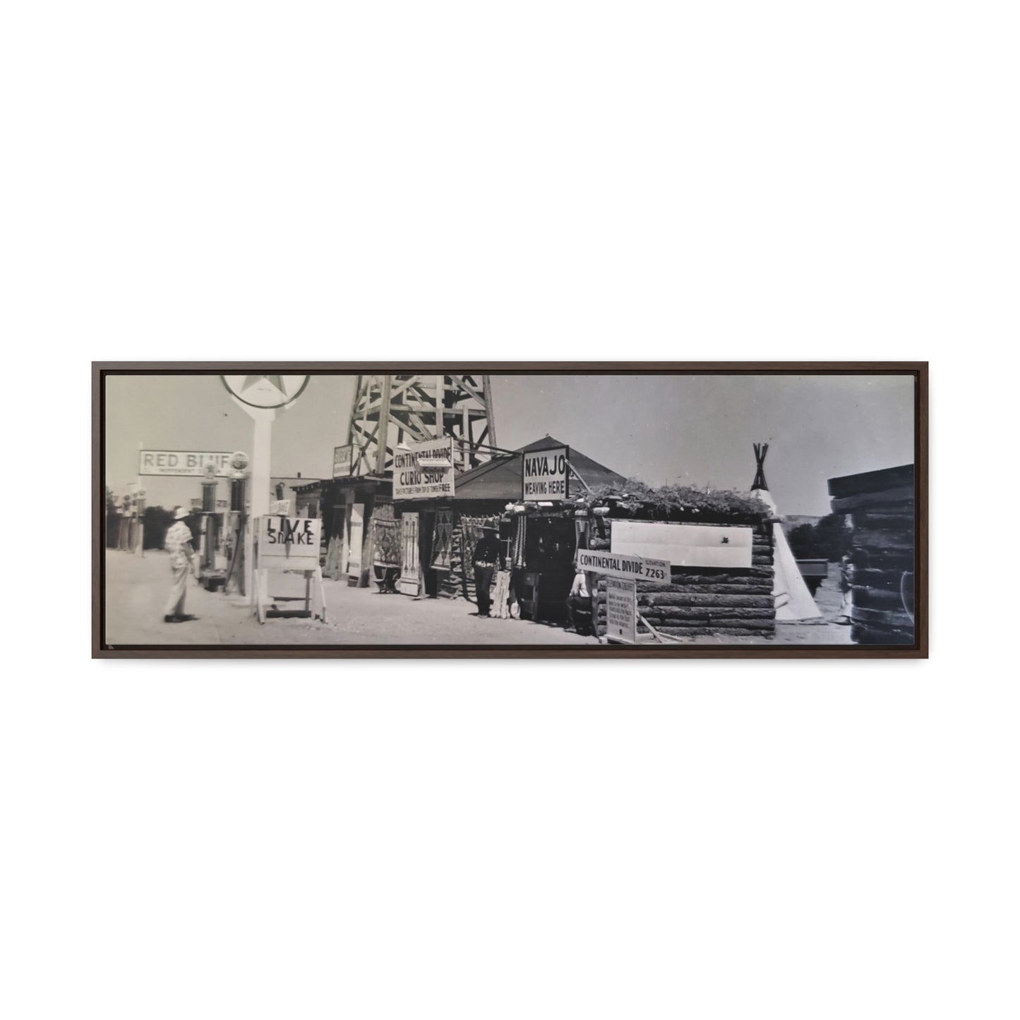 Texaco Station Continental Divide Gallery Canvas Wraps, Horizontal Frame