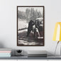 Yellowstone Bear Car Gallery Canvas Wraps Vertical Frame 16″ x 24″ Premium Gallery Wraps (1.25″) Walnut