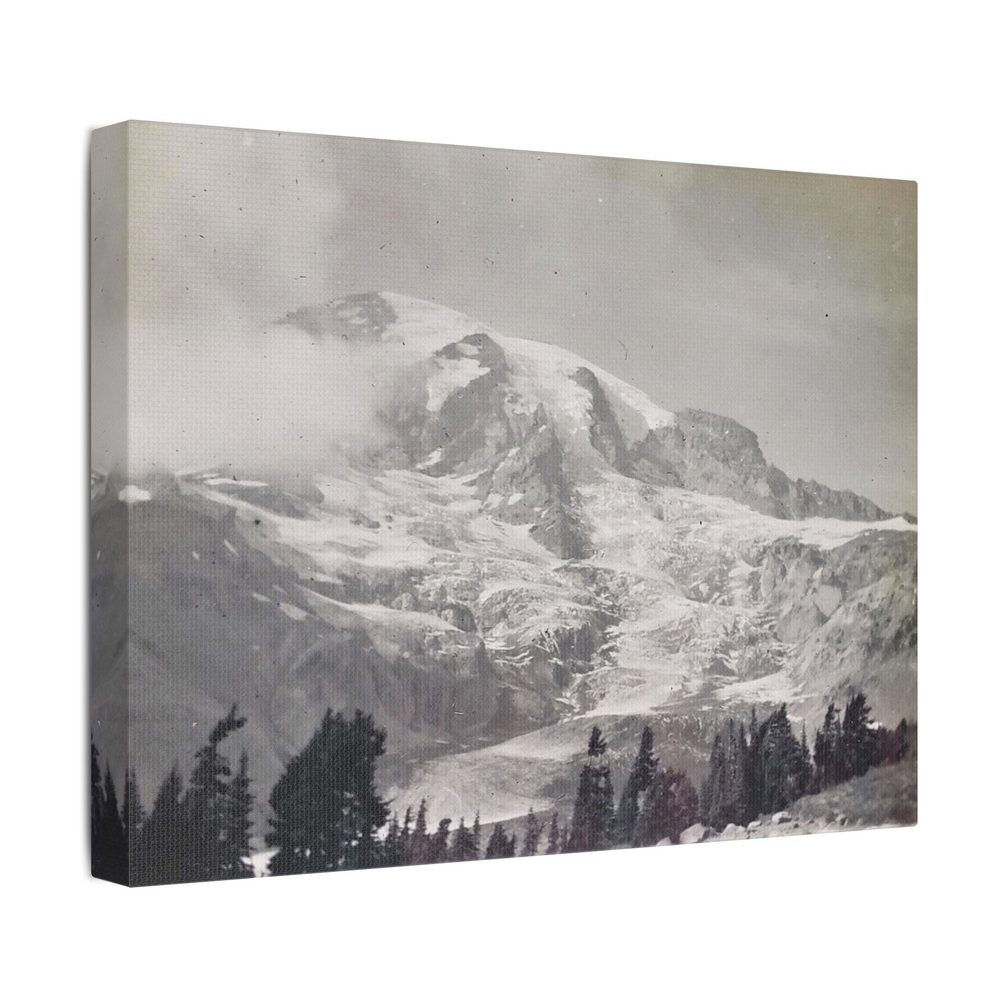 Mount Rainier Satin Canvas, Stretched