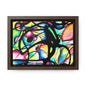 Peacock Gallery Canvas Wraps, Horizontal Frame 7" x 5" Walnut Premium Gallery Wraps (1.25″)