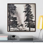 Castle Geyser Yellowstone Gallery Canvas Wraps Square Frame 30″ x 30″ Premium Gallery Wraps (1.25″) Walnut