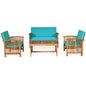 4 Pieces Patio Solid Wood Furniture Set- DirectDeals- {{Product type}}