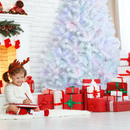 6 Feet Iridescent Tinsel Artificial Christmas Tree with 792 Branch Tips - -