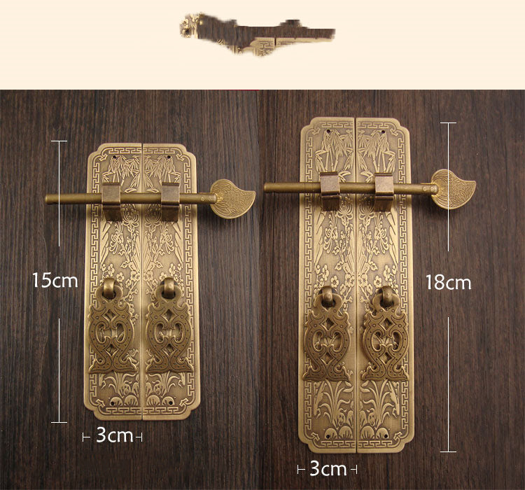 Vintage Pure Copper Antique Chinese Furniture Pure Copper Handle- FLIPSTYLEZLLC- {{Product type}}