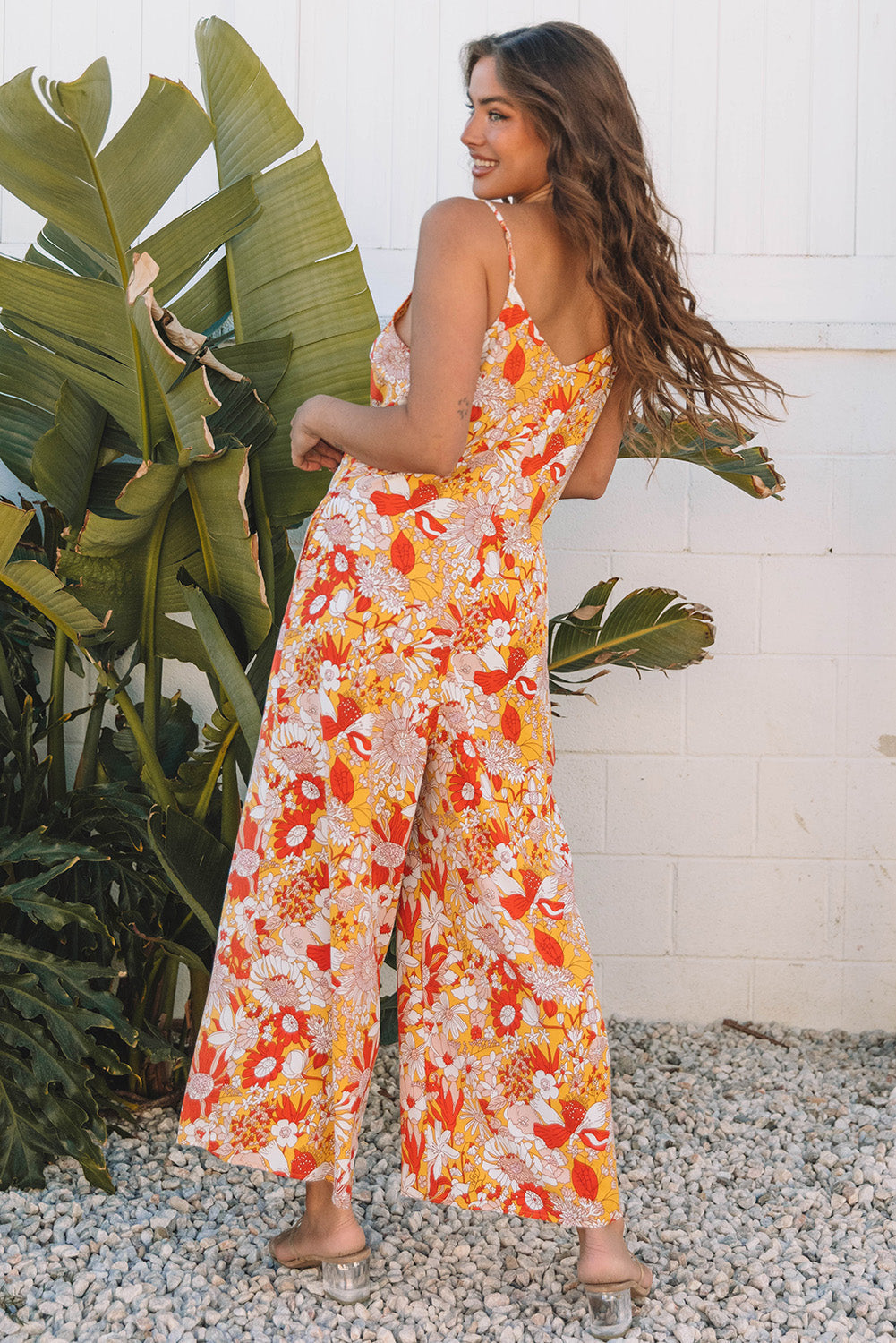 Navy Wide Leg Sleeveless Jumpsuit - - 20% OFF