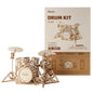 Rolife 3D Drum Set Wooden Puzzle Kit for Adults and Teens - Drum Kit - drum kit puzzle