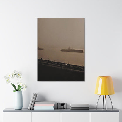 Navy Day New York Hudson River October 27th 1945 War Ships Canvas Gallery Wraps 30″ x 40″ 1.25"